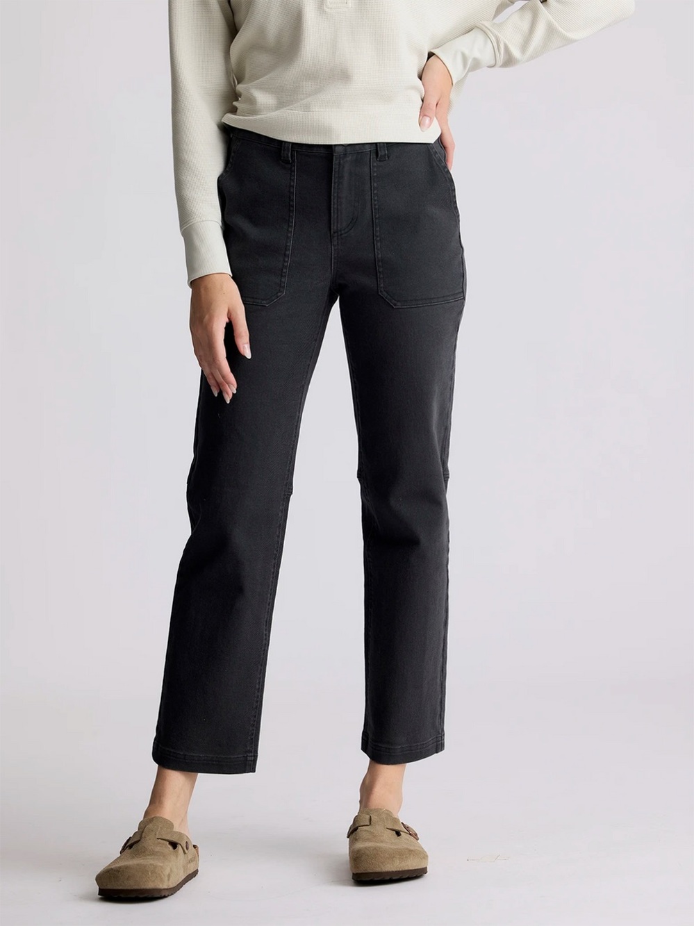 NWT Free Fly Black Sand Folly Twill Pant Women's Size 8